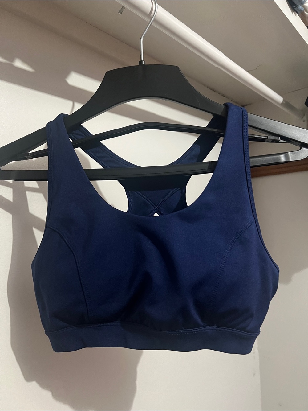 High-Impact Navy Racerback Sports Bra for Women